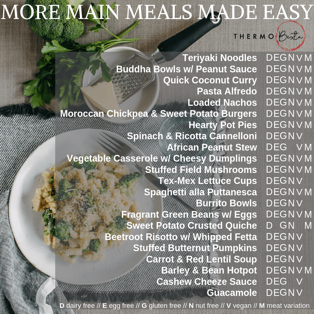 more main meals made easy thermomix vegetarian meals index page