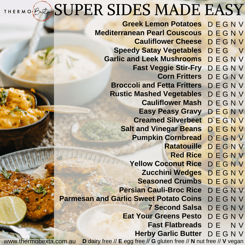 super sides made easy thermomix vegetarian sides index list